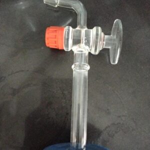 Adaptor dengan tutup dan kran gelas (Destillation Adapter Screw Cap)