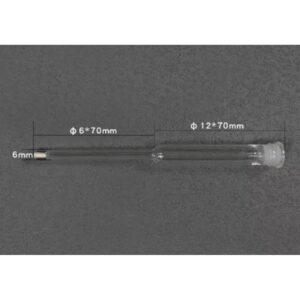 Adjustable sand core salt bridge with 6 mmA140, glass, 70 mm