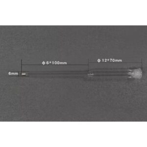 Adjustable sand core salt bridge with 6mmB170, glass, 70 mm