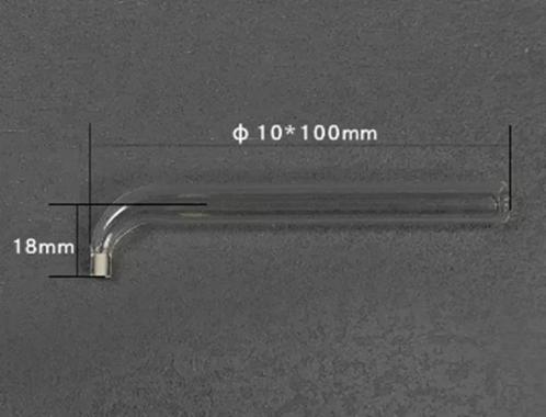 Bend pipe 6mm sand core salt bridge B100, glass, 100 mm