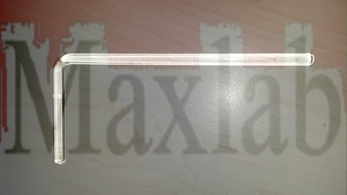 Batang Pengaduk bentuk L (Stirring Rod L-Form), 20 cm, Pyrex