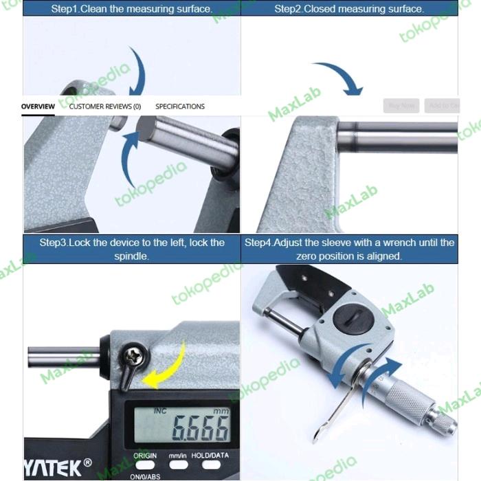 Alat ukur ketebalan 0.001 mm (Digital Micrometer) - Image 2