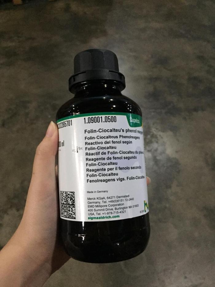 Folin-Ciocalteu phenol, Follin Ciocalteu Reagent , Merck, 500 ml