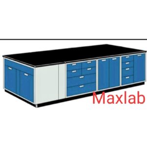 Meja Laboratorium, Laboratory Working Table Island Bench, Version 1