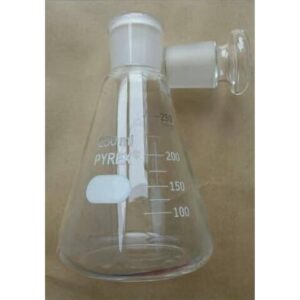 Erlenmeyer Asah + Tutup (Erlenmeyer Flask with Stopper), 100 ml, Pyrex