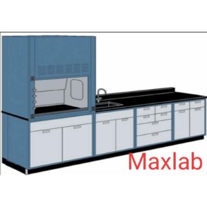 Meja Laboratorium Dinding, Laboratory Table Wall Bench, Version 1
