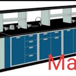 Meja Laboratorium, Laboratory Working Table Island Bench, Version 3