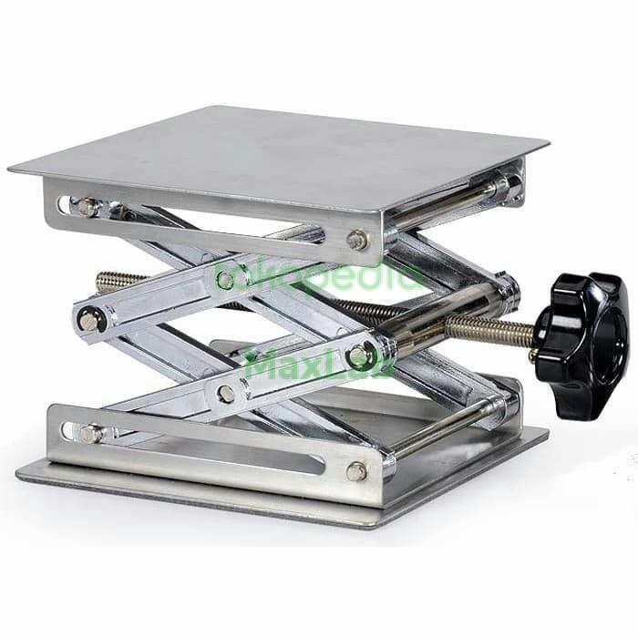 Dongkrak di Lab (Lab Jack), Stainless Steel, 20x20 cm, China