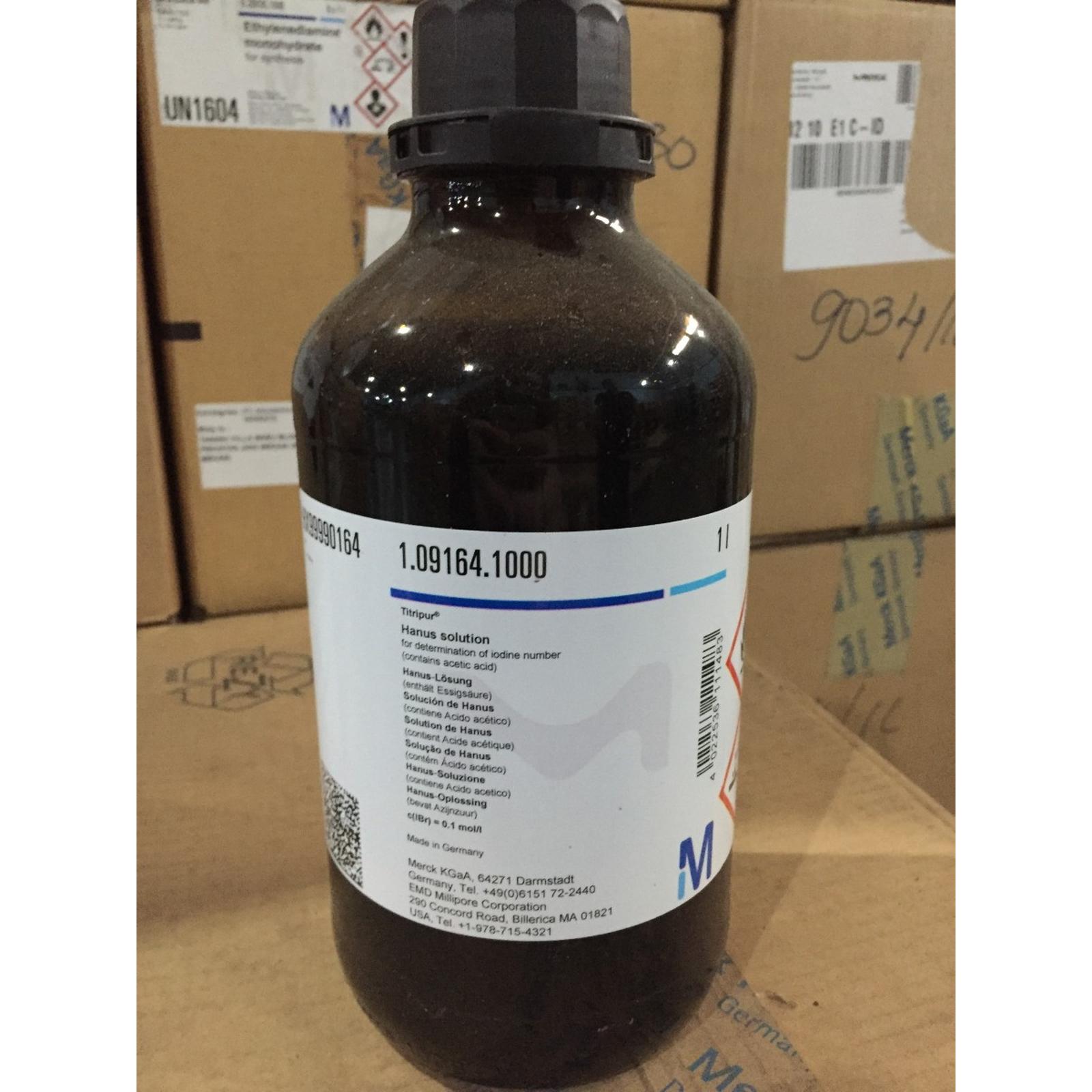 Hanus Solution for determination of iodine number, Merck, 1 Liter