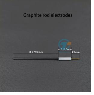 Graphite rod electrode, 6*25 mm, C-Dimension: 3*90 mm