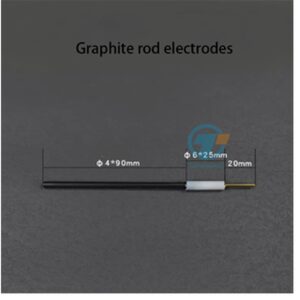 Graphite rod electrode, 6*25 mm, C-Dimension: 4*90 mm