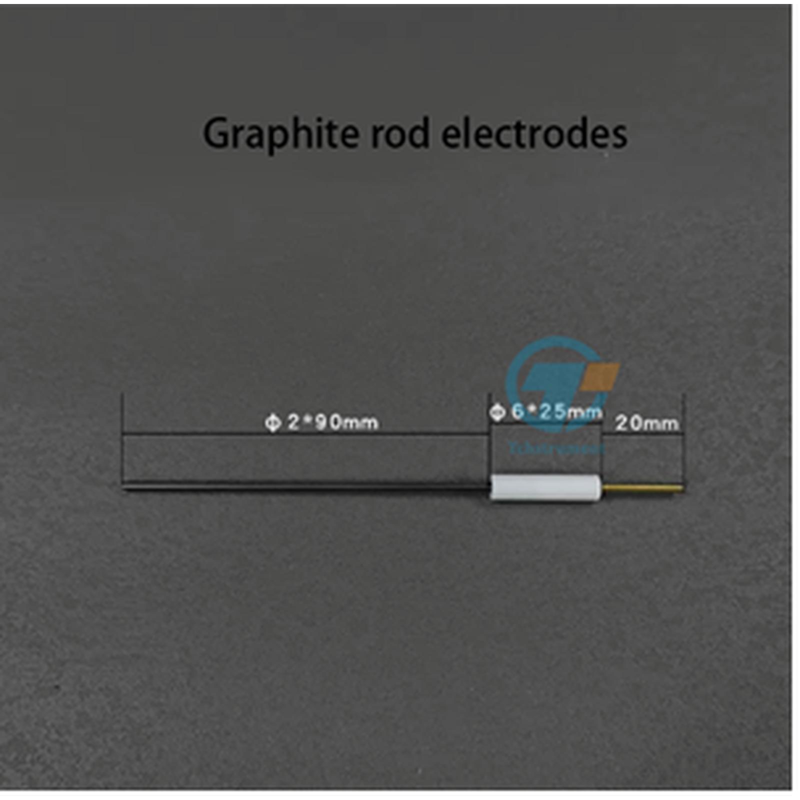 Graphite rod electrode, 6*25mm, C-Dimension: 2*90 mm