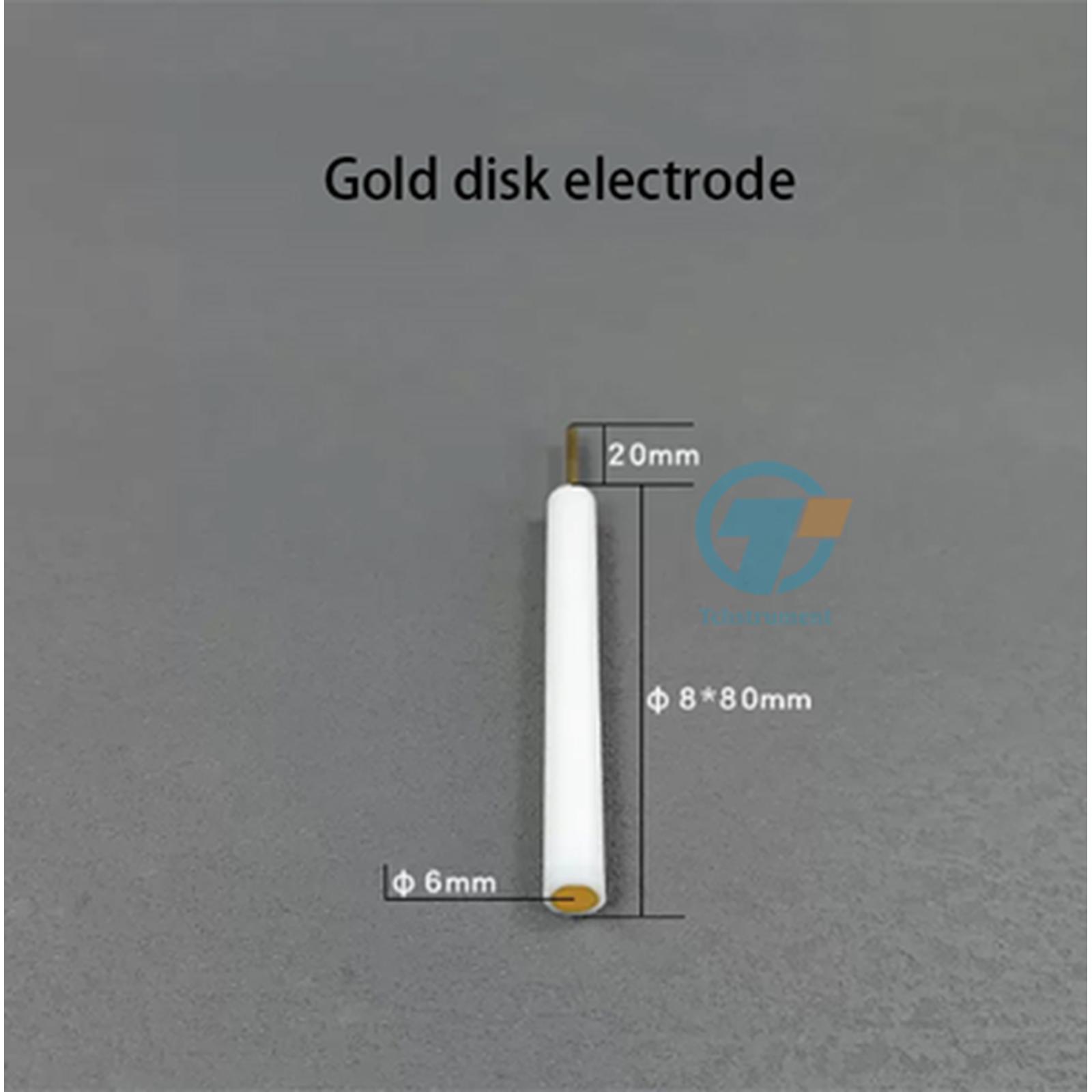 Gold disk electrode, 6 mm, 8*80 mm