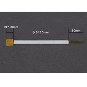 Gold sheet electrode, Rod length 8 cm, 10*10*0.1 mm