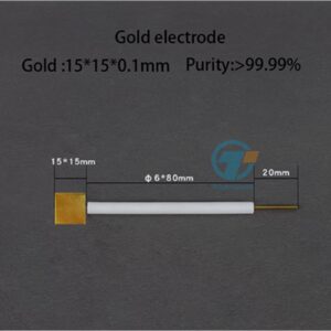 Gold sheet electrode, Rod length 8 cm, 15*15*0.1 mm