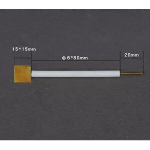 Gold sheet electrode, Rod length 8 cm, 15*15*0.2 mm